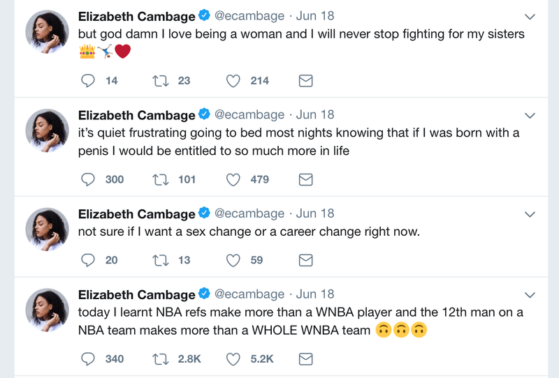 Illustration for article titled Liz Cambage Isn't Cooling Down Anytime Soon